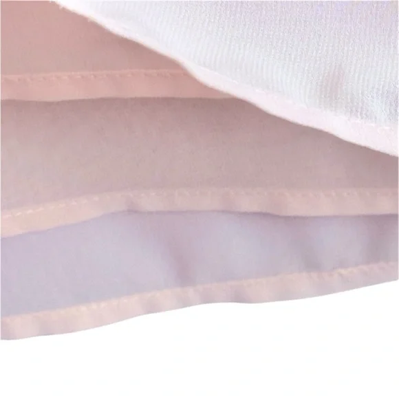 Calvin Klein Short Sleeve Chiffon Blouse V-neck Pale Pink Size L - Picture 6 of 9